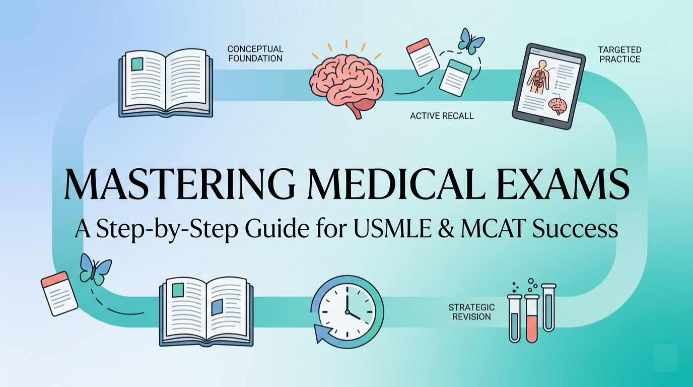 How To Study For USMLE & MCAT Exams Step By Step