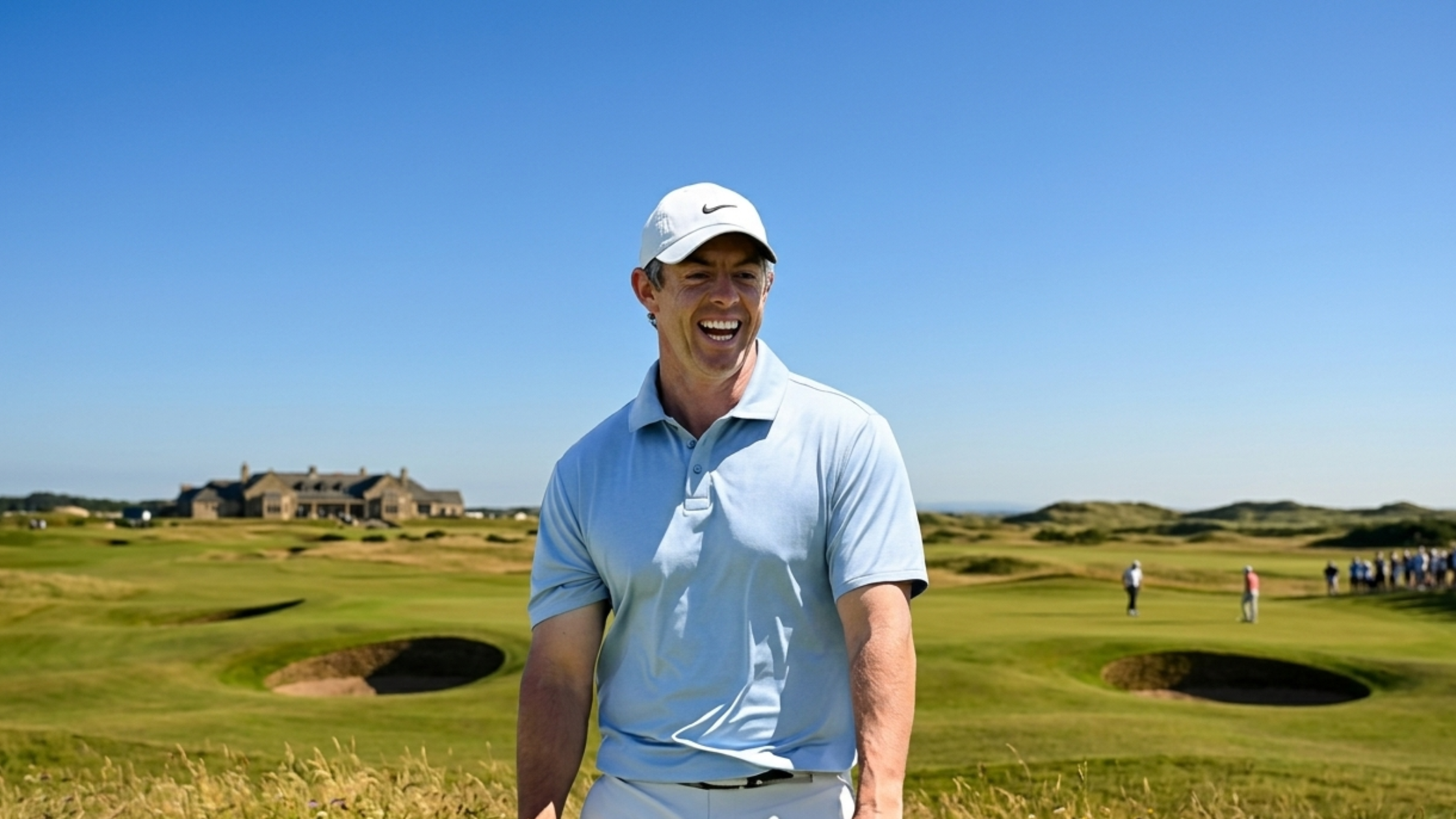 Rory McIlroy Sky Blue Golf Polo Shirt