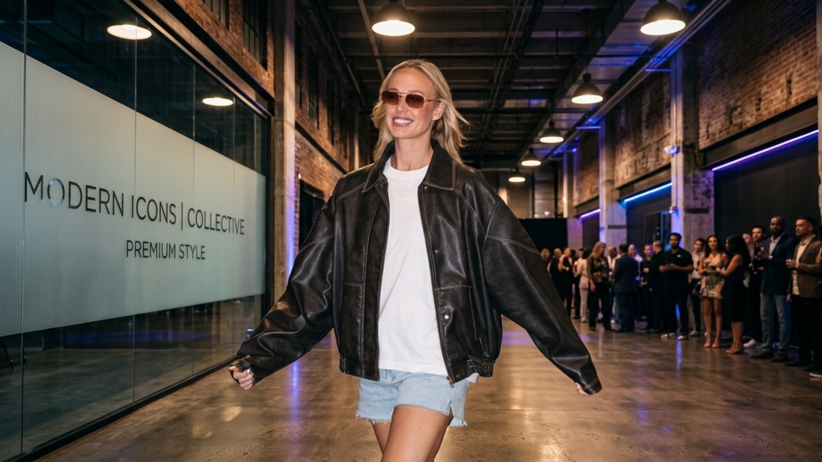 Sophie Cunningham leather bomber courtside